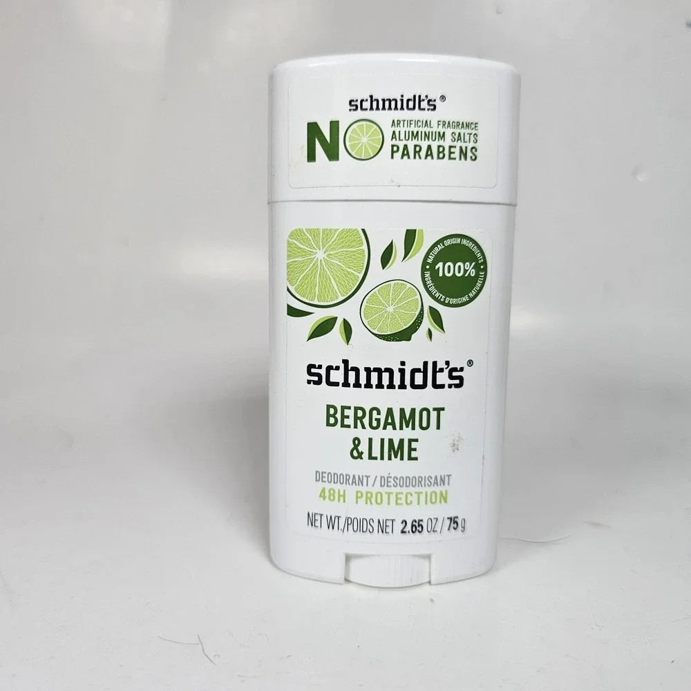 Schmidt's BERGAMOT + LIME Natural Aluminum Free Deodorant 48H Protection 2.65oz